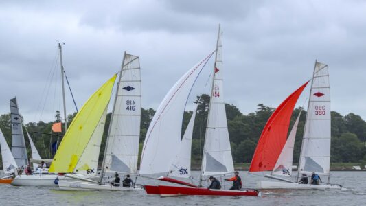 Hurricane Open, race 1, finish, 416 Morgan Smith, Tom Parkhust, Hollowell SC/Weston SC, 454 John Donovan, Nigel Hingston, Starcross YC, 390 James Fellows, Oliver Fellows, Starcross YC