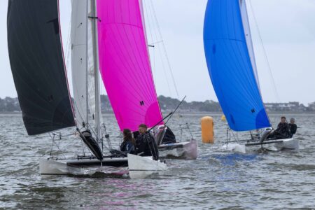 Hurricane Open, 372 Ben Warrington, Sophie Boygle, Thorpe Bay YC, 409 Ben Harris, Eloise Smith, Weston SC/Starcross YC, 431 Adam Charlesworth, Rich Robinson Stokes Bay,