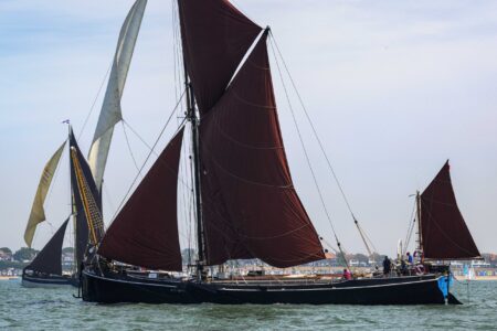 Thames Barge Race, Thames Estuary, hosted by Thorpe Bay Yacht Club, Adieu, Harwich, Start line,