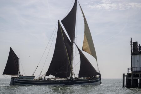 Thames Barge Race, Thames Estuary, hosted by Thorpe Bay Yacht Club, Edith May, Harwich, City of Southend-on-sea pier