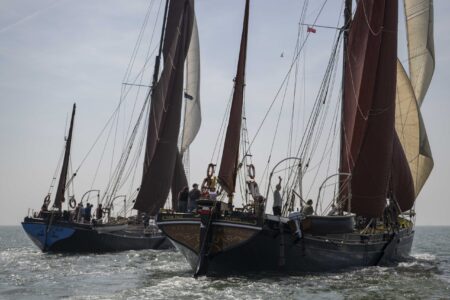 Thames Barge Race, Thames Estuary, hosted by Thorpe Bay Yacht Club, City of Southend-on-sea pie, Marjorie, Adieu, Harwich