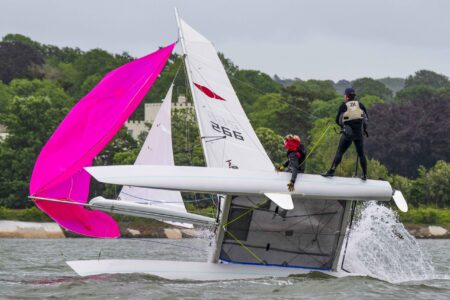 Hurricane Open, Finish line, 266 Ben Cutler-Sharp Kez Cutler-Sharp, Starcross YC,