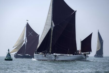 Thames Barge Race, Thames Estuary, hosted by Thorpe Bay Yacht Club, Niagara, Marjorie, West Shoebury buoy, Edith May, Harwich