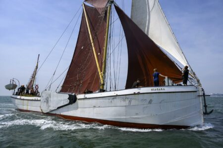 Thames Barge Race, Thames Estuary, hosted by Thorpe Bay Yacht Club, Niagara Finish line,